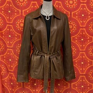 VTG “Leather Limited” belted leather coat w/both great style and comfort!!!